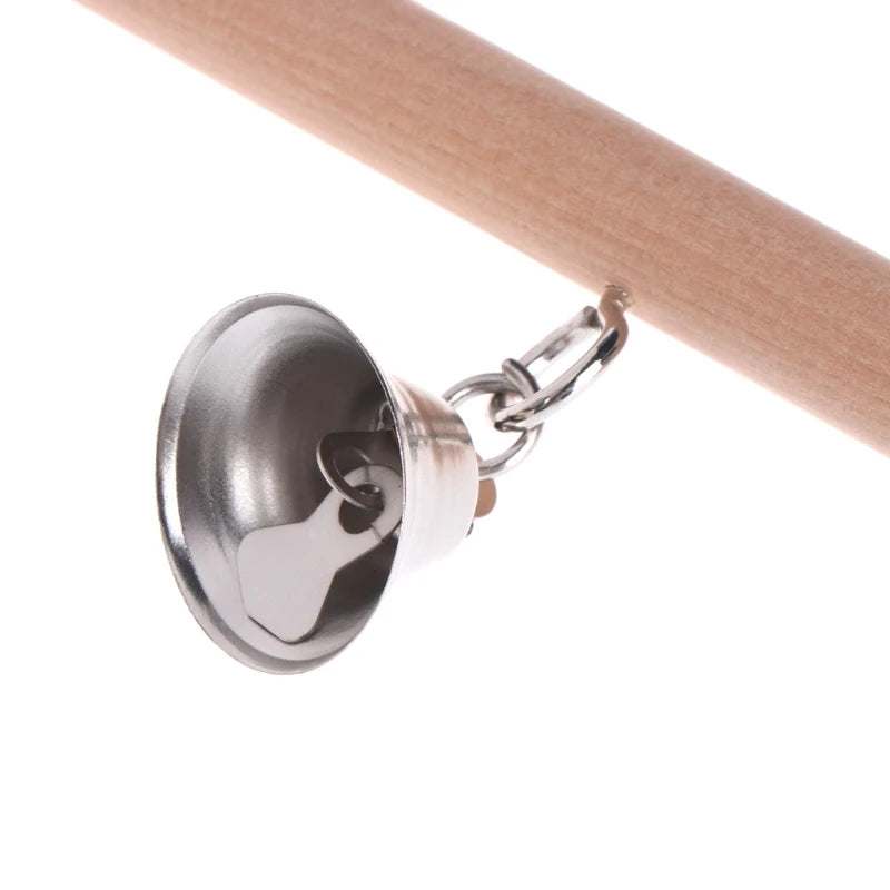 Wooden Parrot Swing Perch with Bell