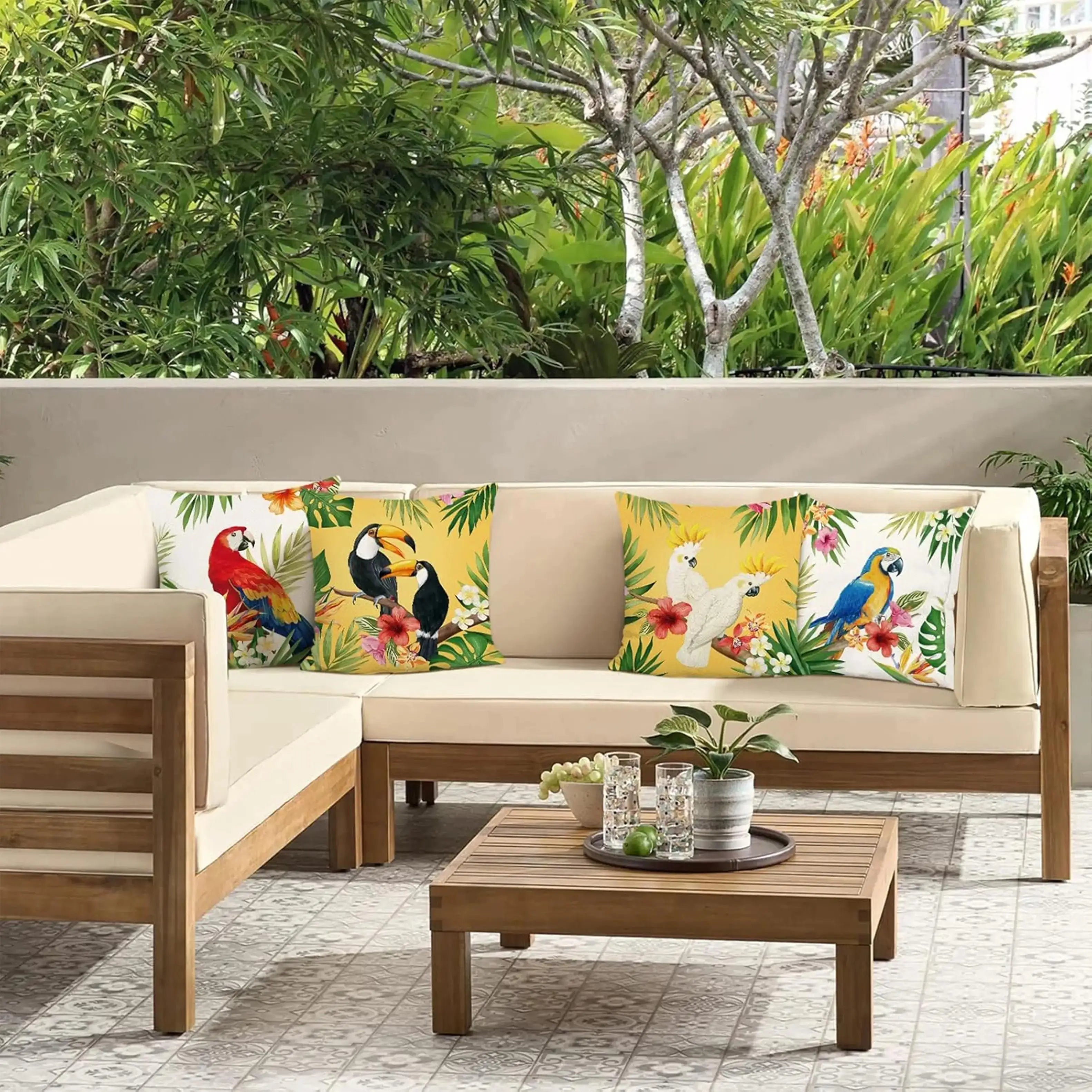 Tropical Bird Cushion Covers