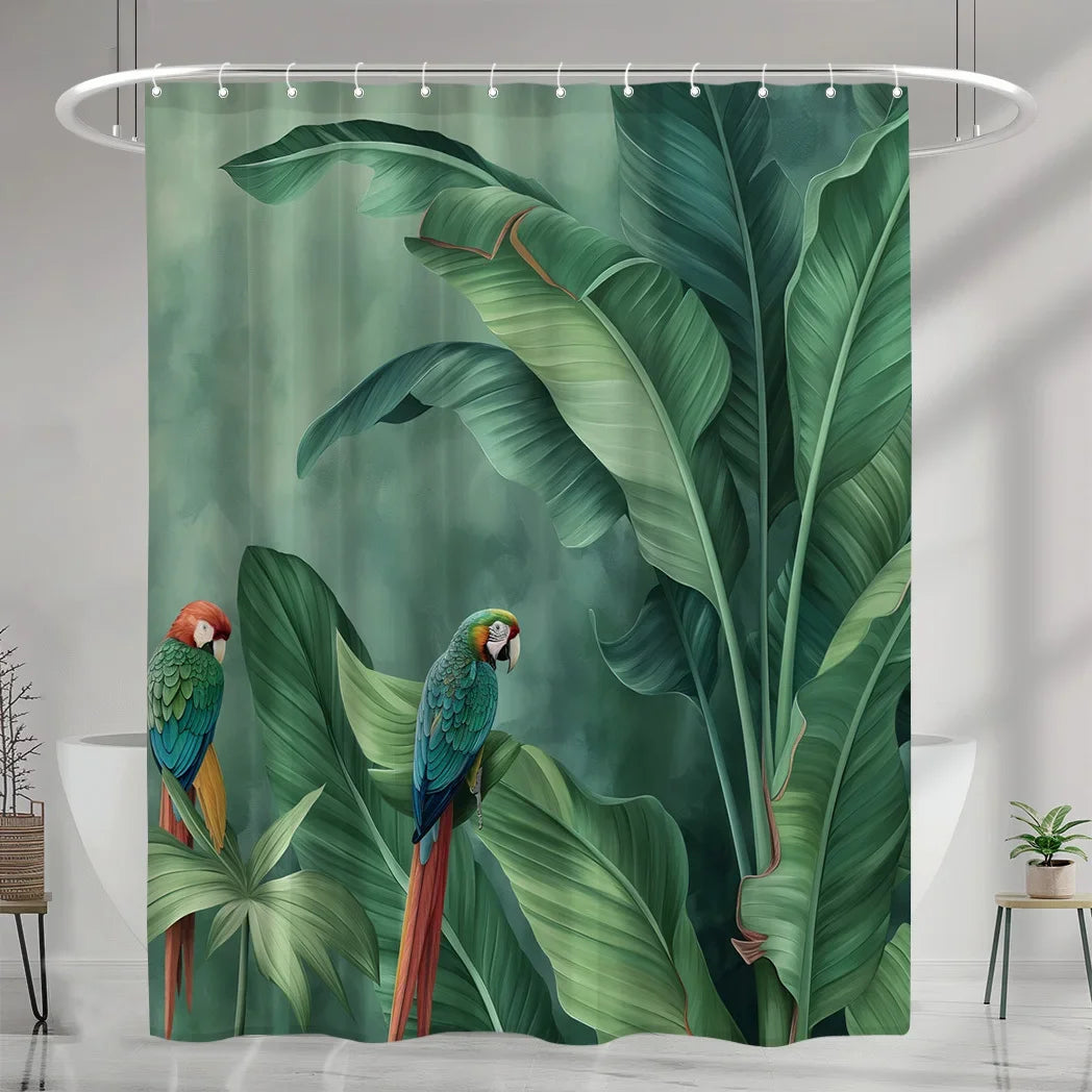 Tropical Parrot Shower Curtain