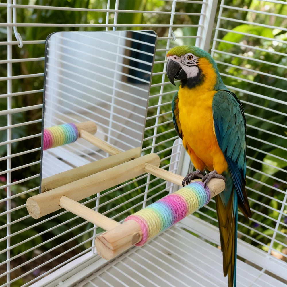 Jute Rope Perch with Mirror