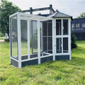 Wooden Outdoor Bird Aviary - Large Parakeet Cage