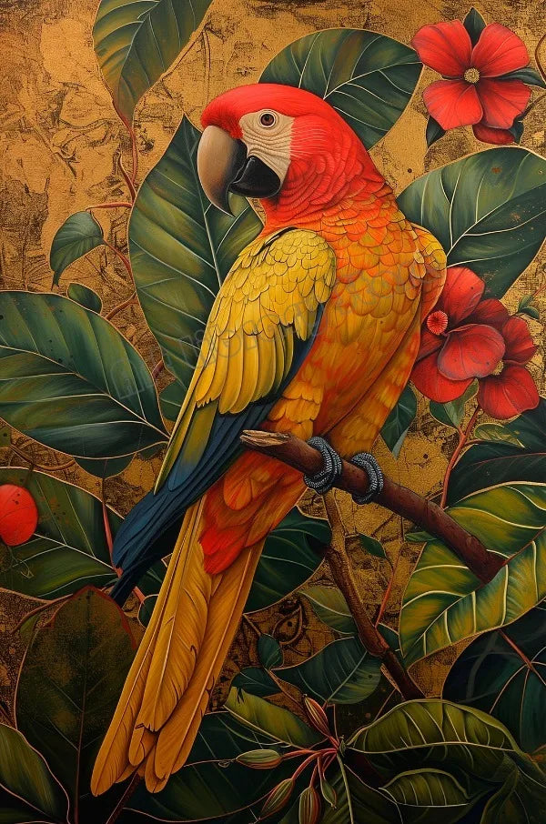 Tropical Bird Canvas Wall Art Print