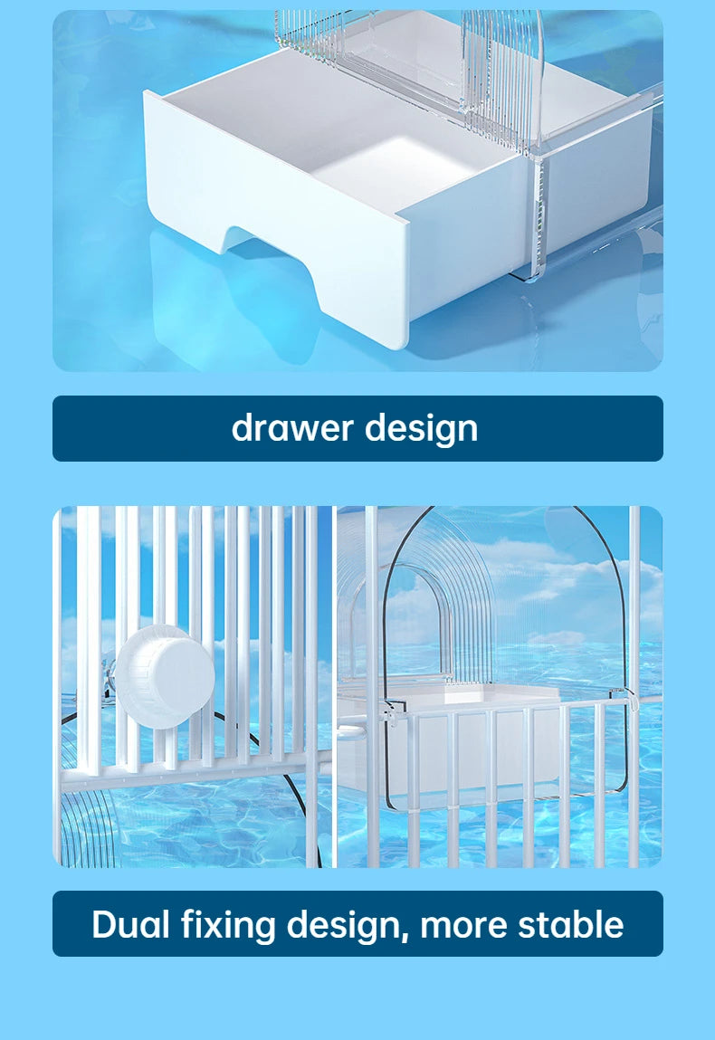 Large Bird Bath with Drawer