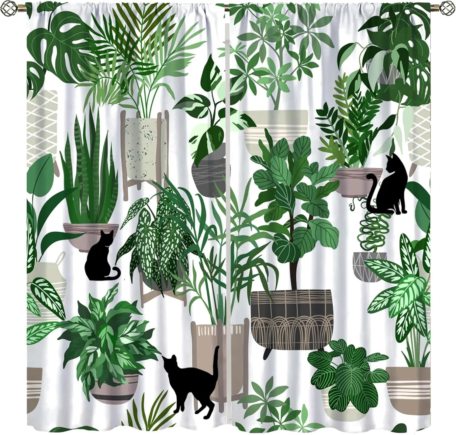 Parrot Window Curtains - 2 Panels
