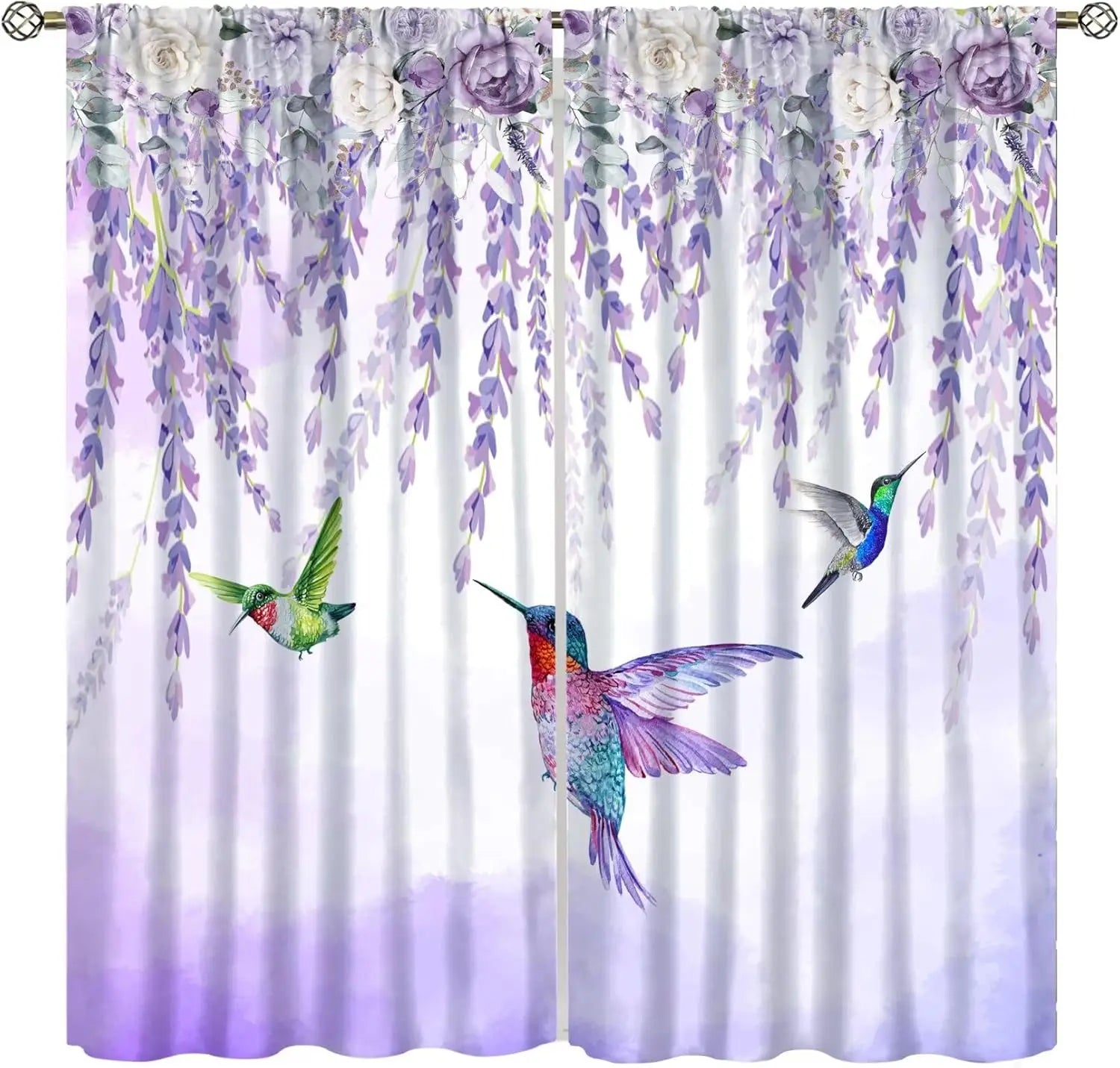 Parrot Window Curtains - 2 Panels