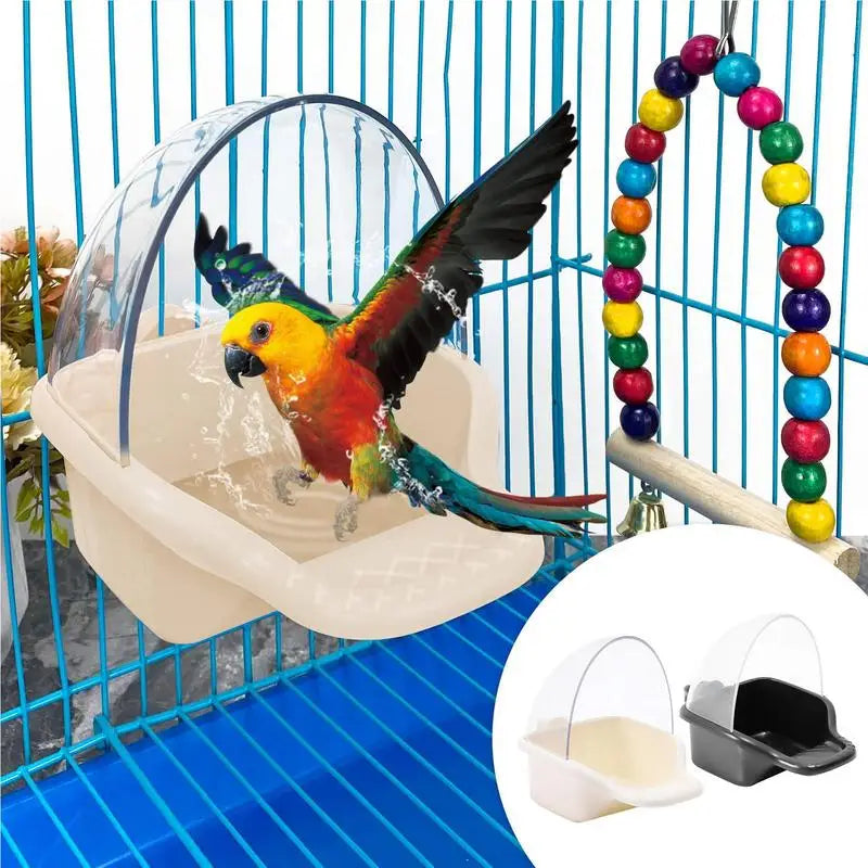 Hanging Bird Bath Cube