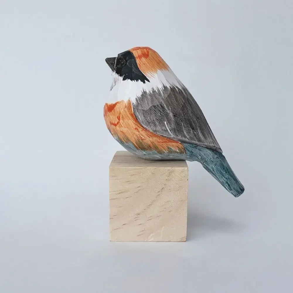 Handmade Wooden Bird Figurine