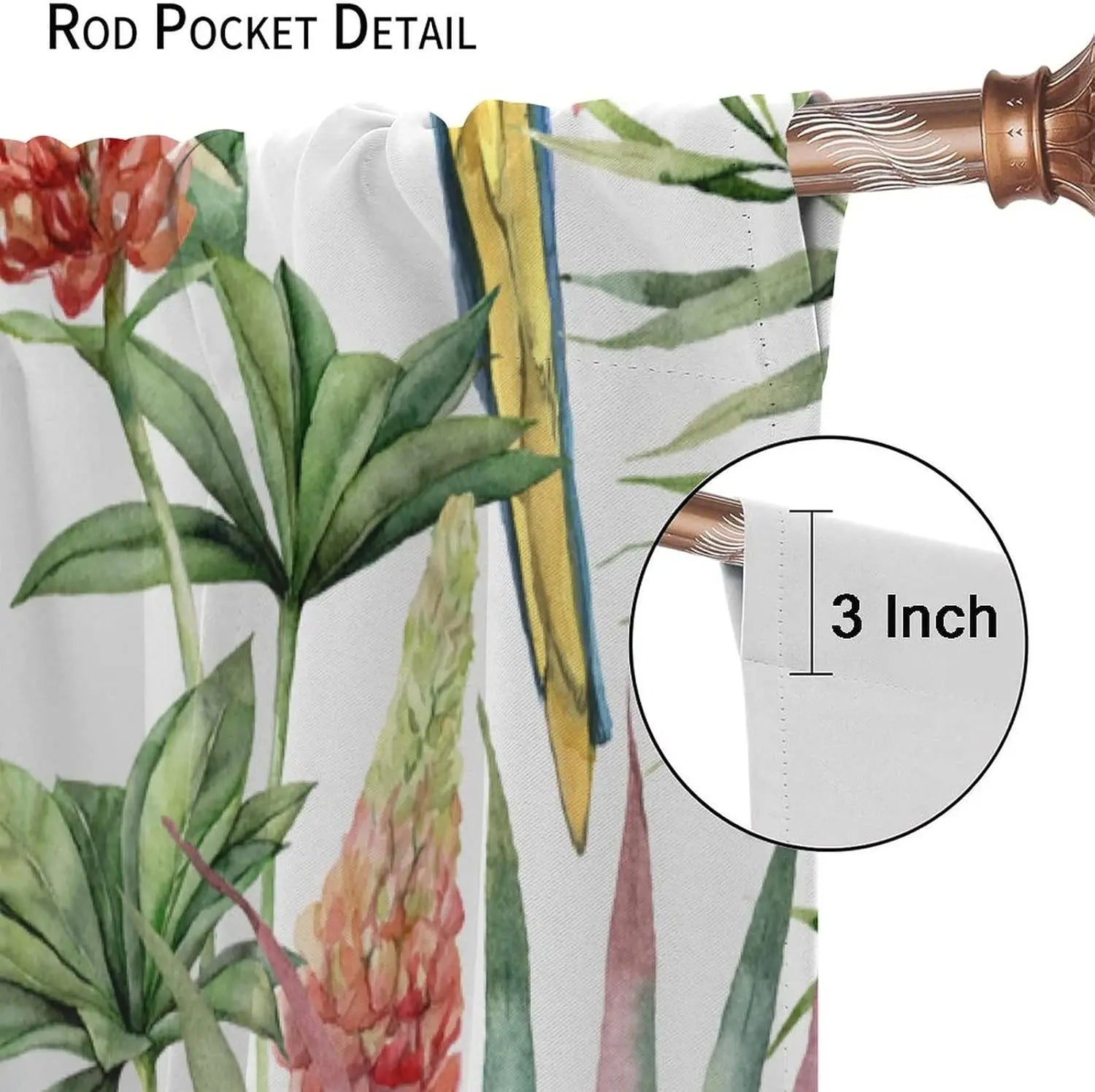 Parrot Window Curtains - 2 Panels