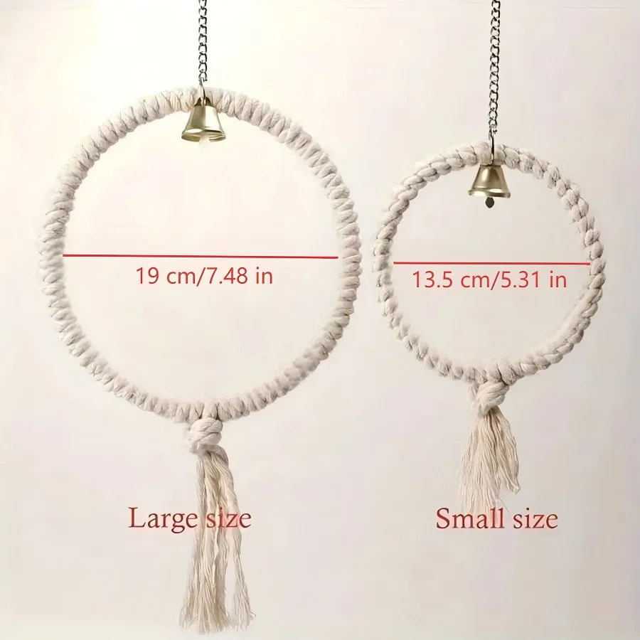 Hemp Rope Ring with Bell