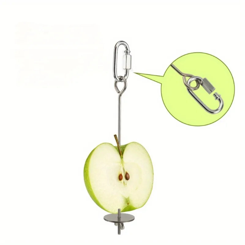 Stainless Steel Parrot Fruit Fork for Parrots