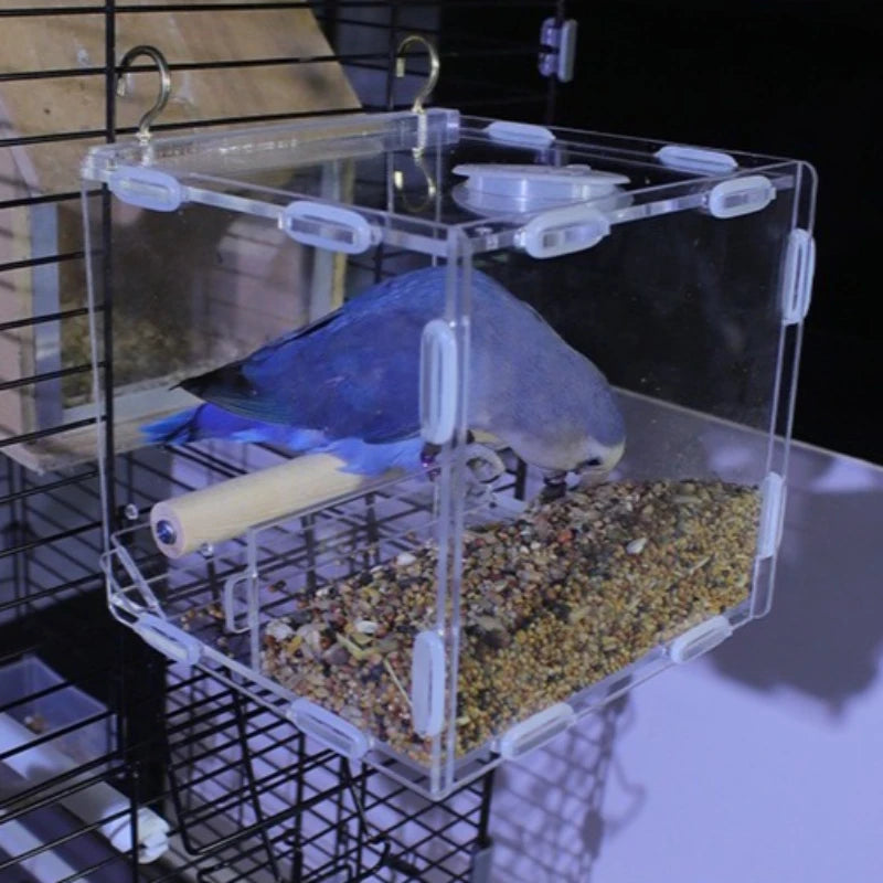 Acrylic Bird Feeder - Splash-Proof