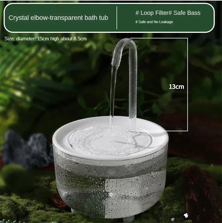 Auto Circulating 2-in-1 Parrot Bath & Water Fountain