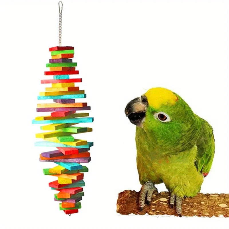 Rainbow Wood Block Chew Toy