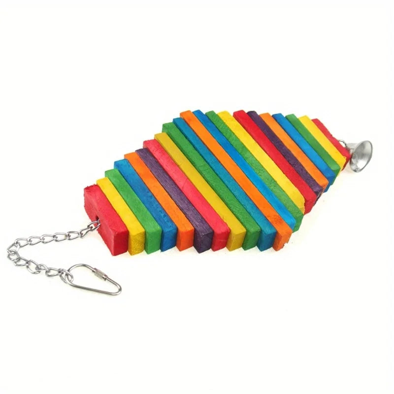 Rainbow Wood Block Chew Toy