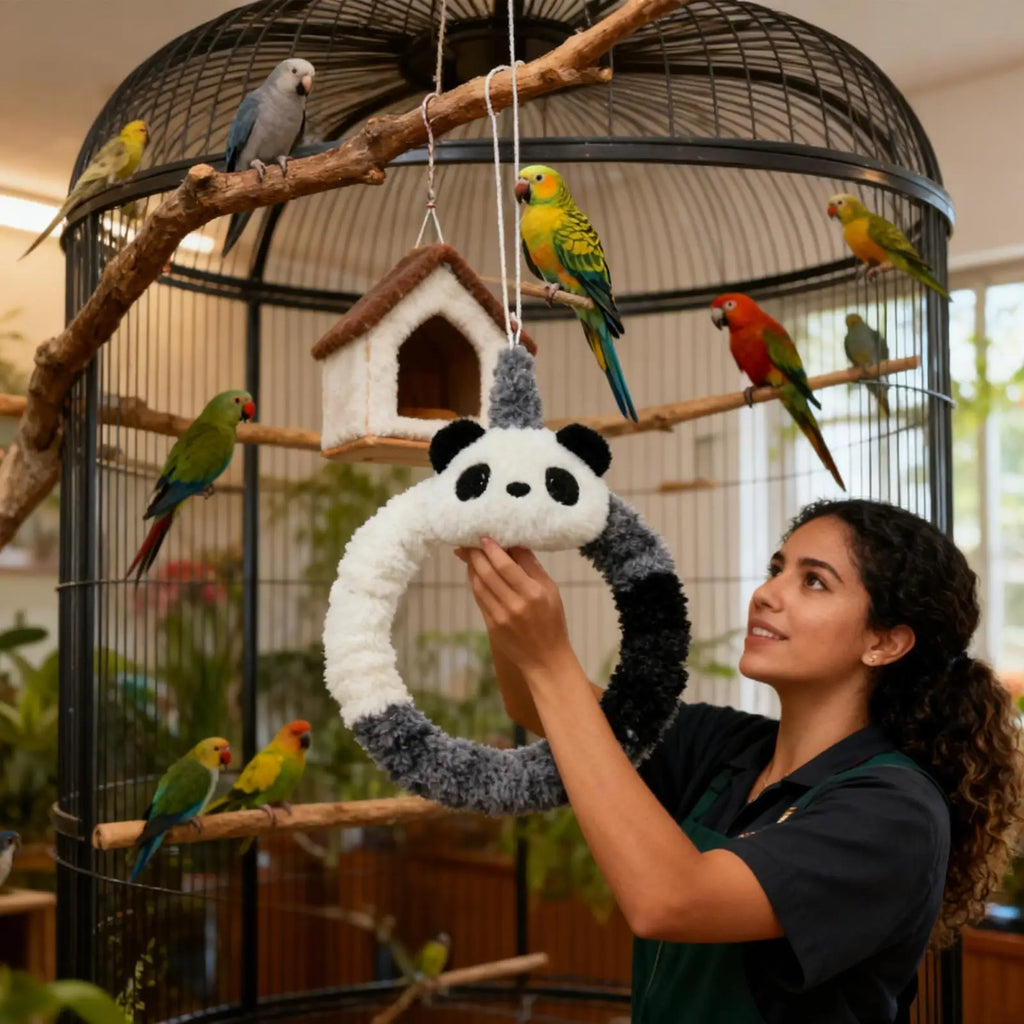Panda Shape Winter Bird House