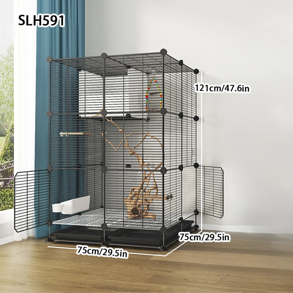 Large Multi-Layer Breeding Cage with Drawer