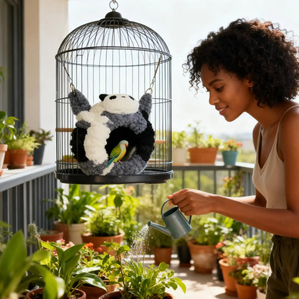 Panda Shape Winter Bird House