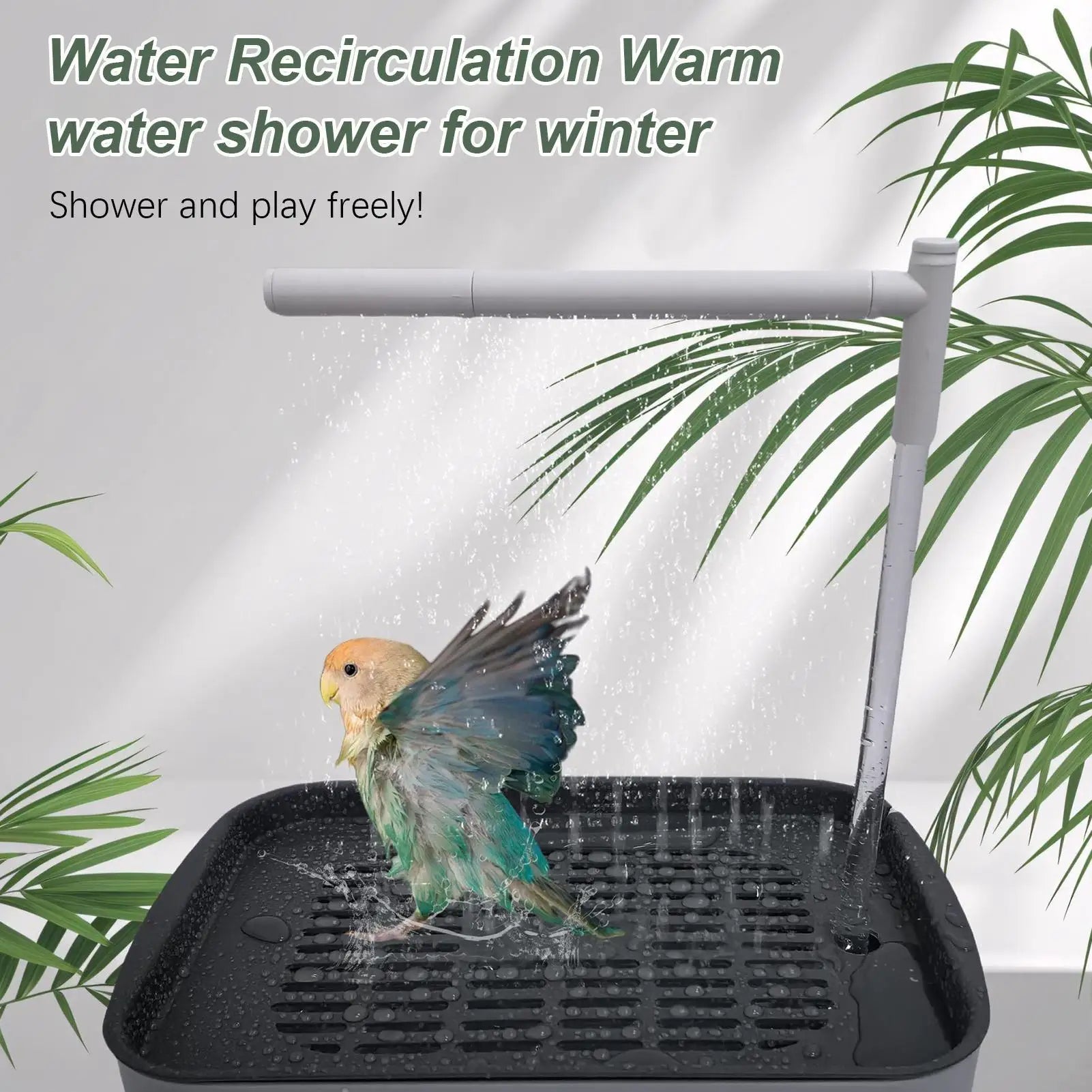 Rechargeable Parrot Shower Bath with Circulating Faucet