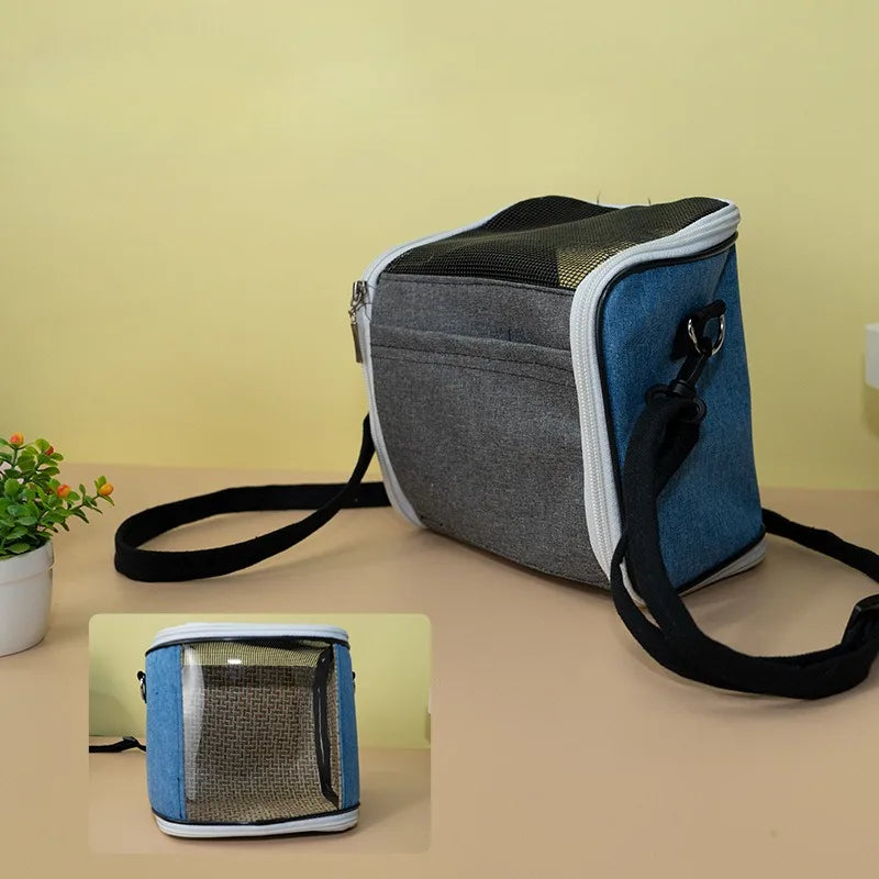 Portable Parrot Travel Bag — Breathable Carrier for Parrots & Small Birds