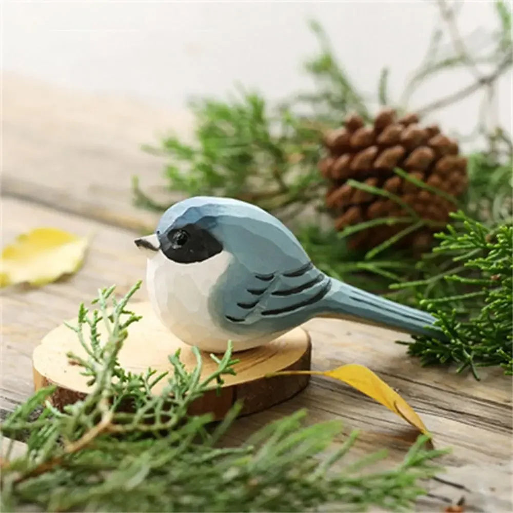 Handmade Wooden Bird Figurine