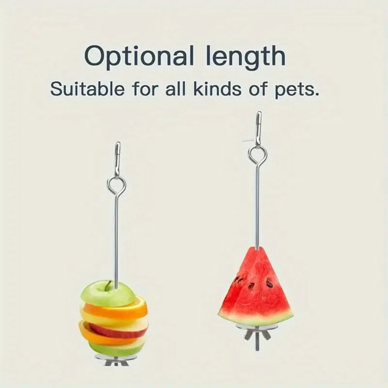 Stainless Steel Parrot Fruit Fork for Parrots