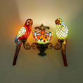 Tiffany Stained Glass Parrot Wall Lamp