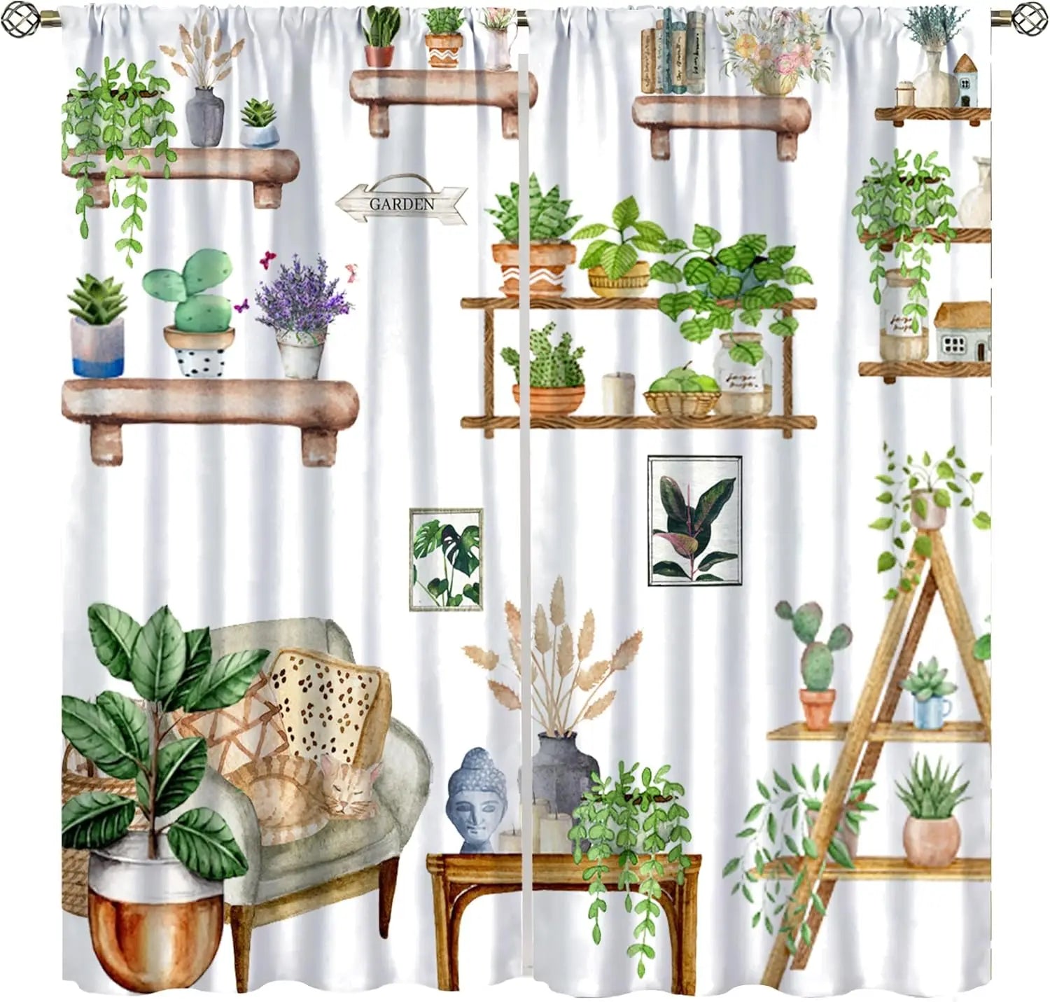 Parrot Window Curtains - 2 Panels