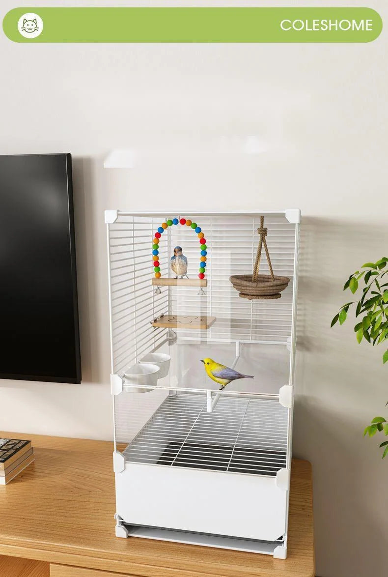 Splash-Proof Parrot Cage