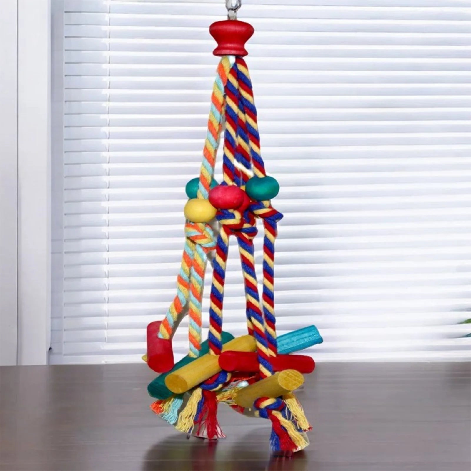 Multicolored Wooden Climbing Rope