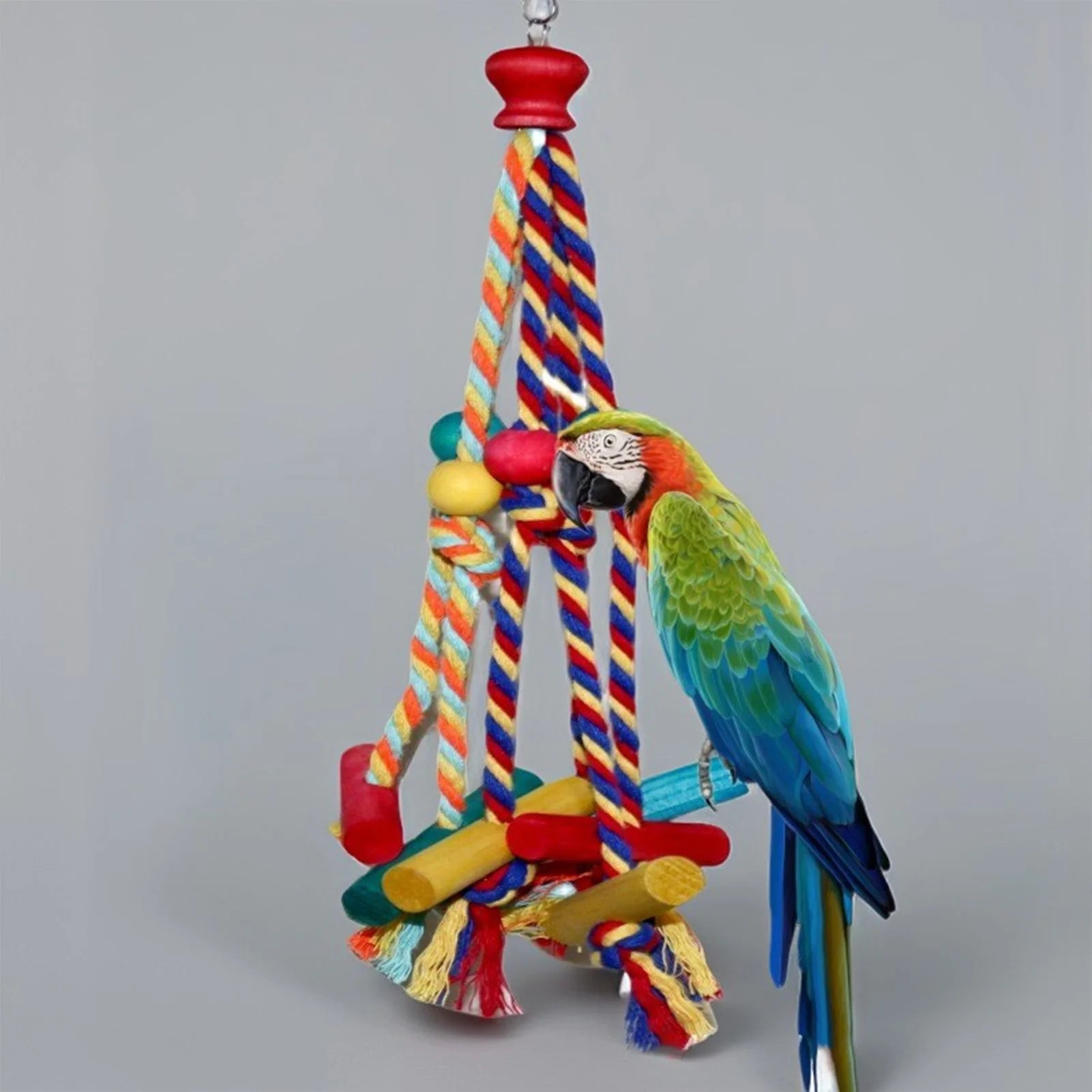 Multicolored Wooden Climbing Rope