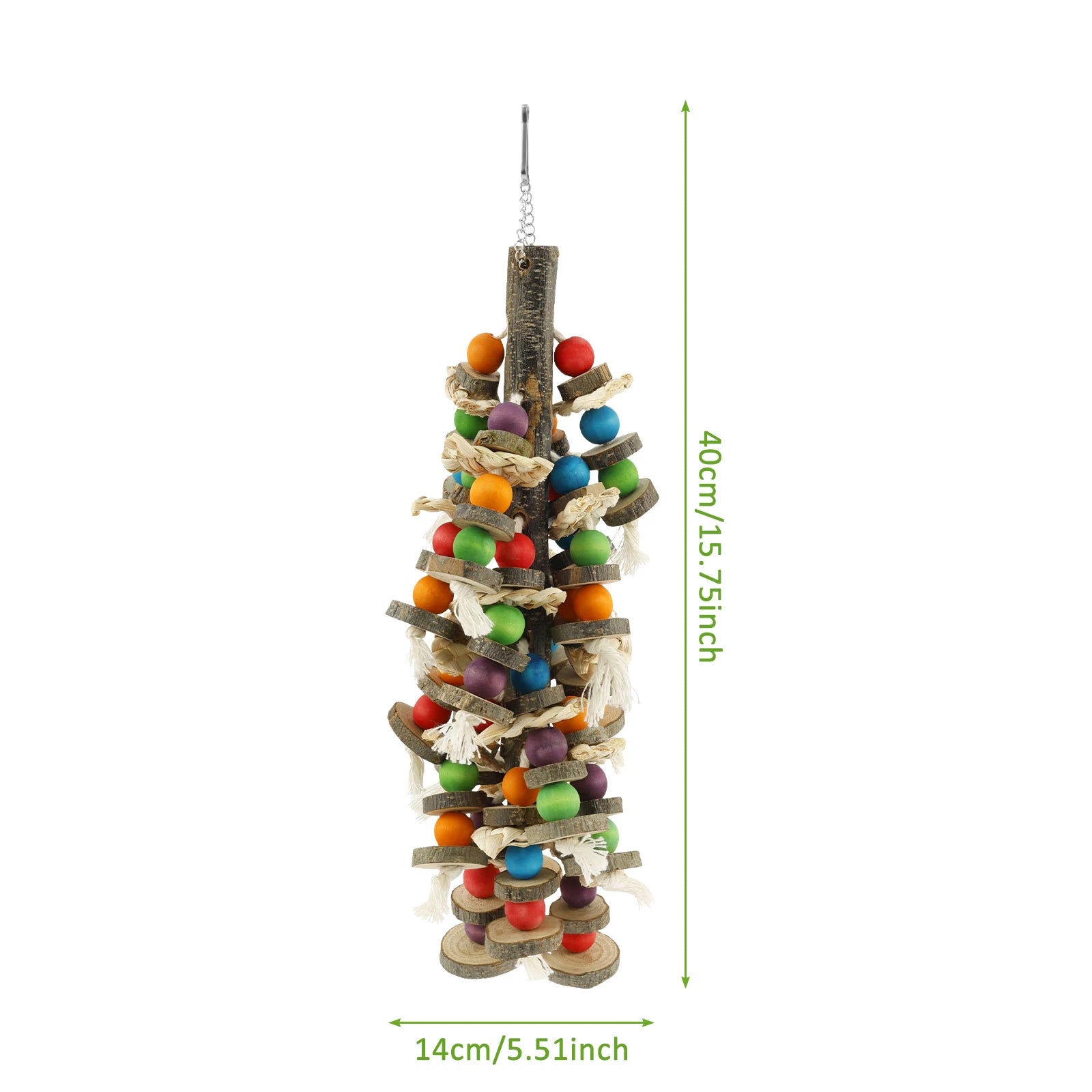 Colorful Wooden Parrot Chewing Toy