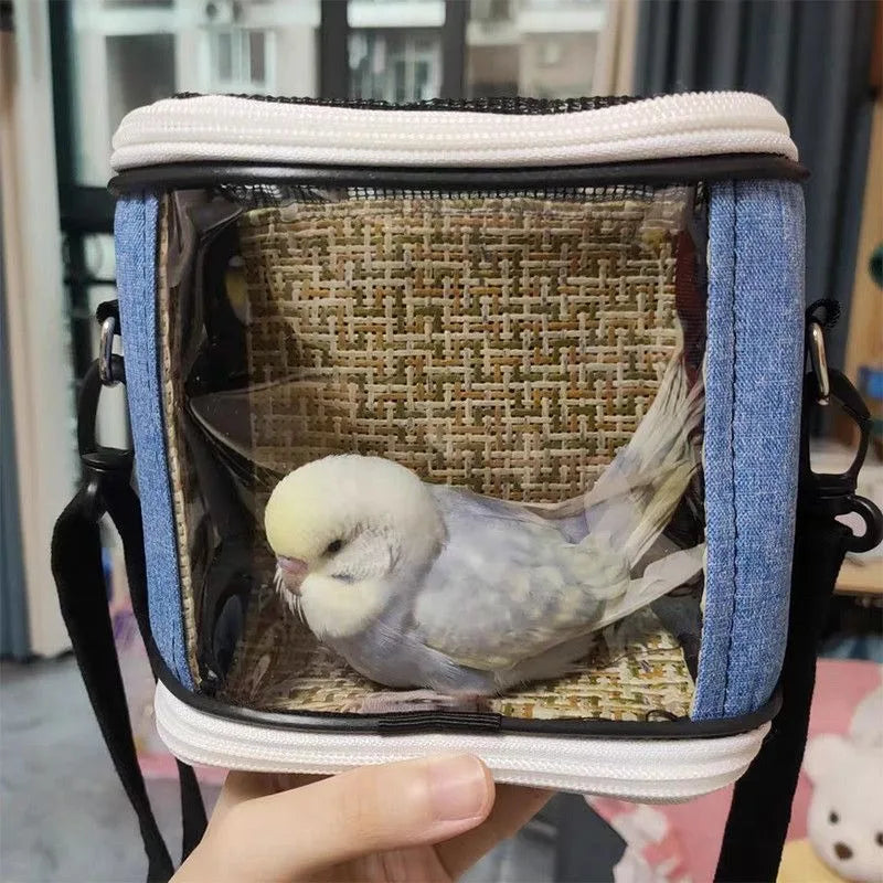 Portable Parrot Travel Bag — Breathable Carrier for Parrots & Small Birds