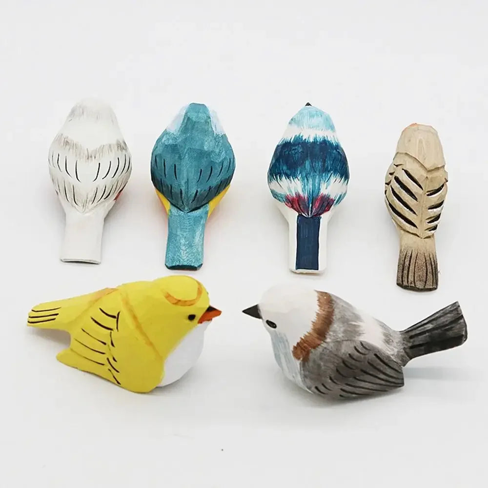 Handmade Wooden Bird Figurine