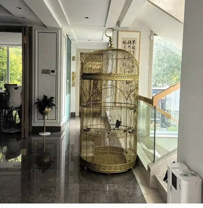 Extra Large Cylindrical Bird Cage - European Style