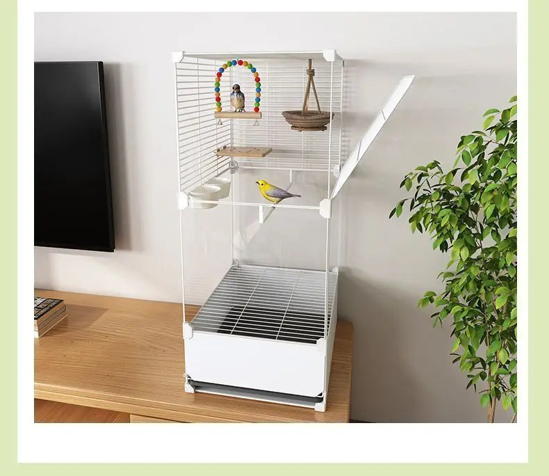 Splash-Proof Parrot Cage