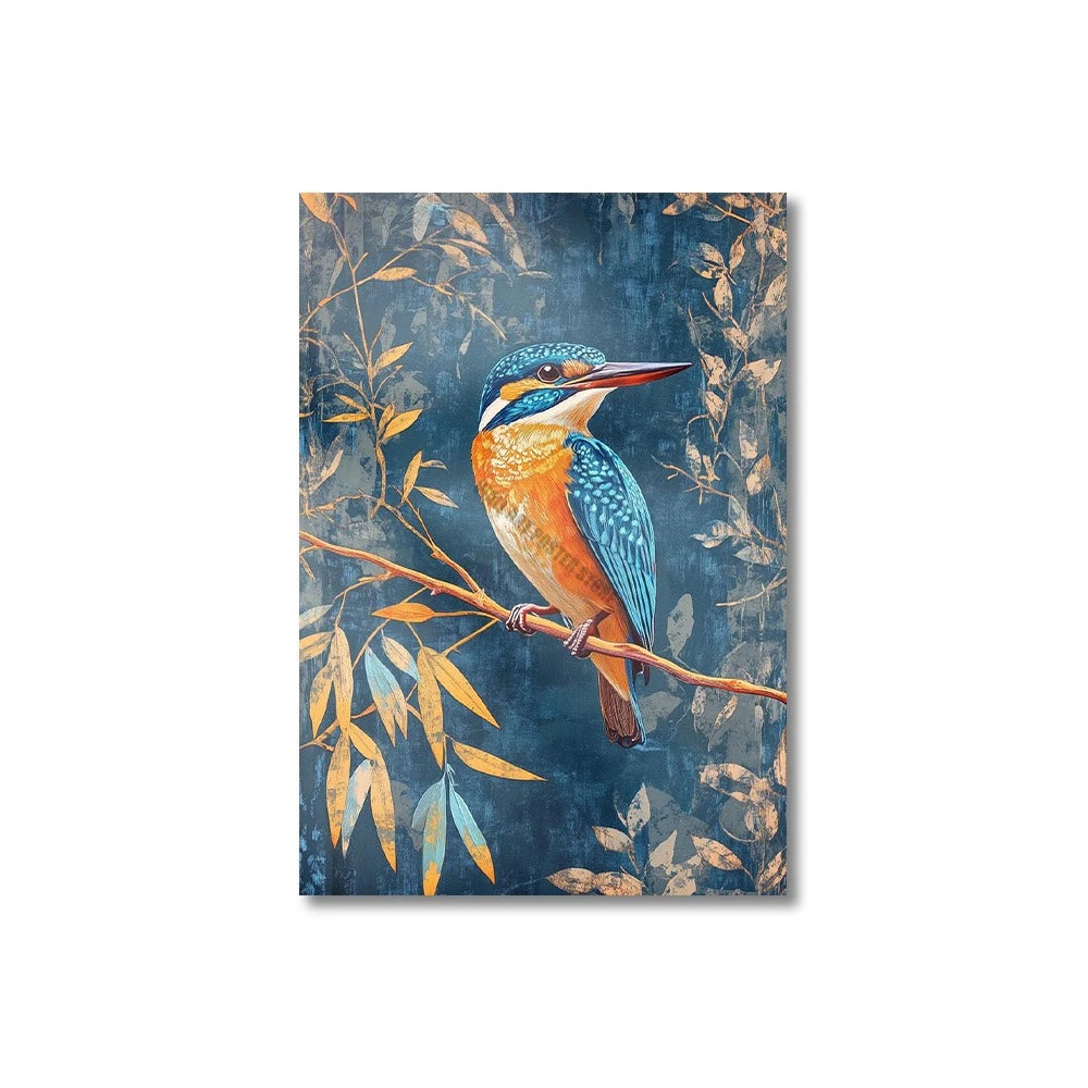 Vintage Bird Art Print - Canvas Poster