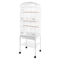 Large Bird Cage with Stand & Wheels - 47x37x137cm