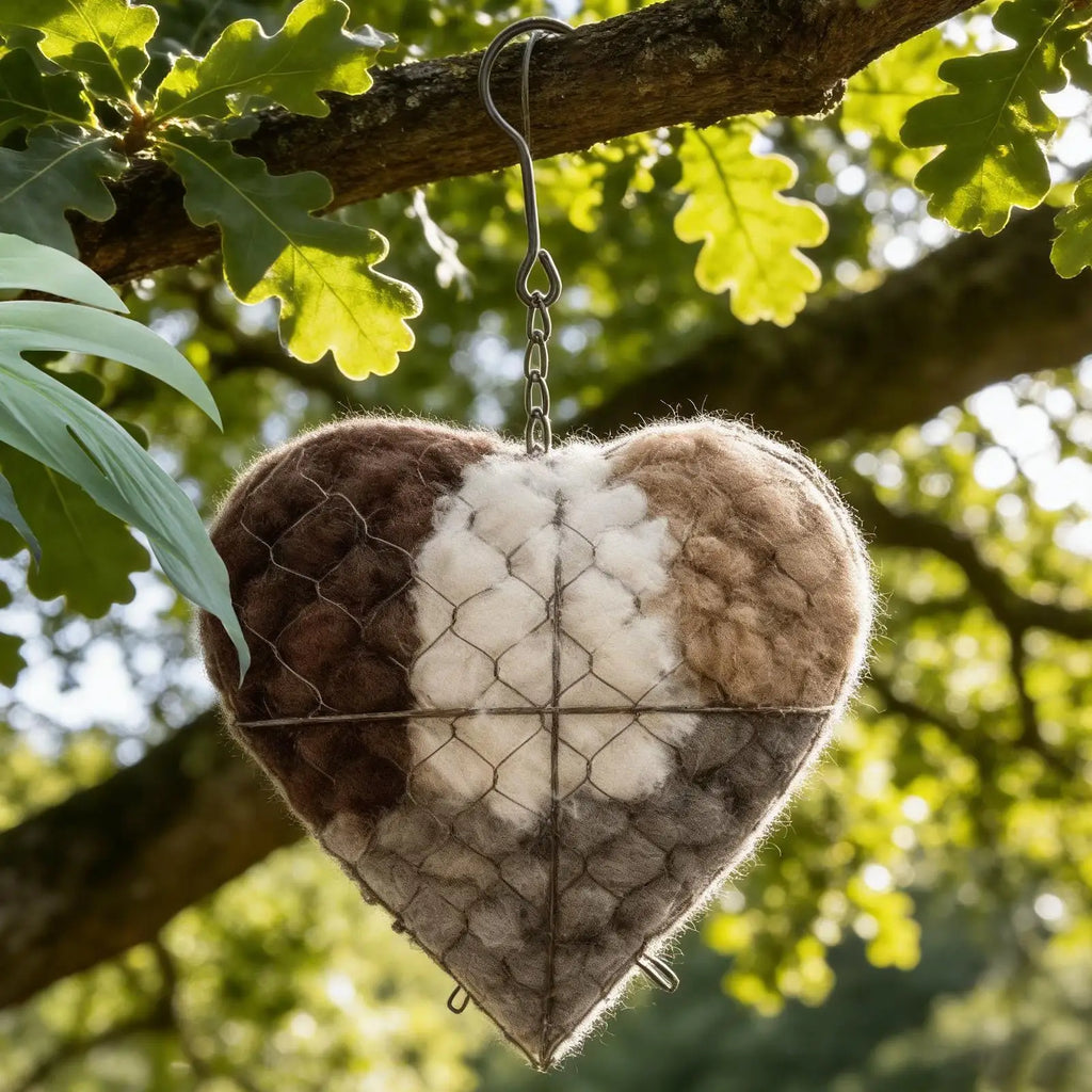 Heart-Shaped Bird Nesting Holder