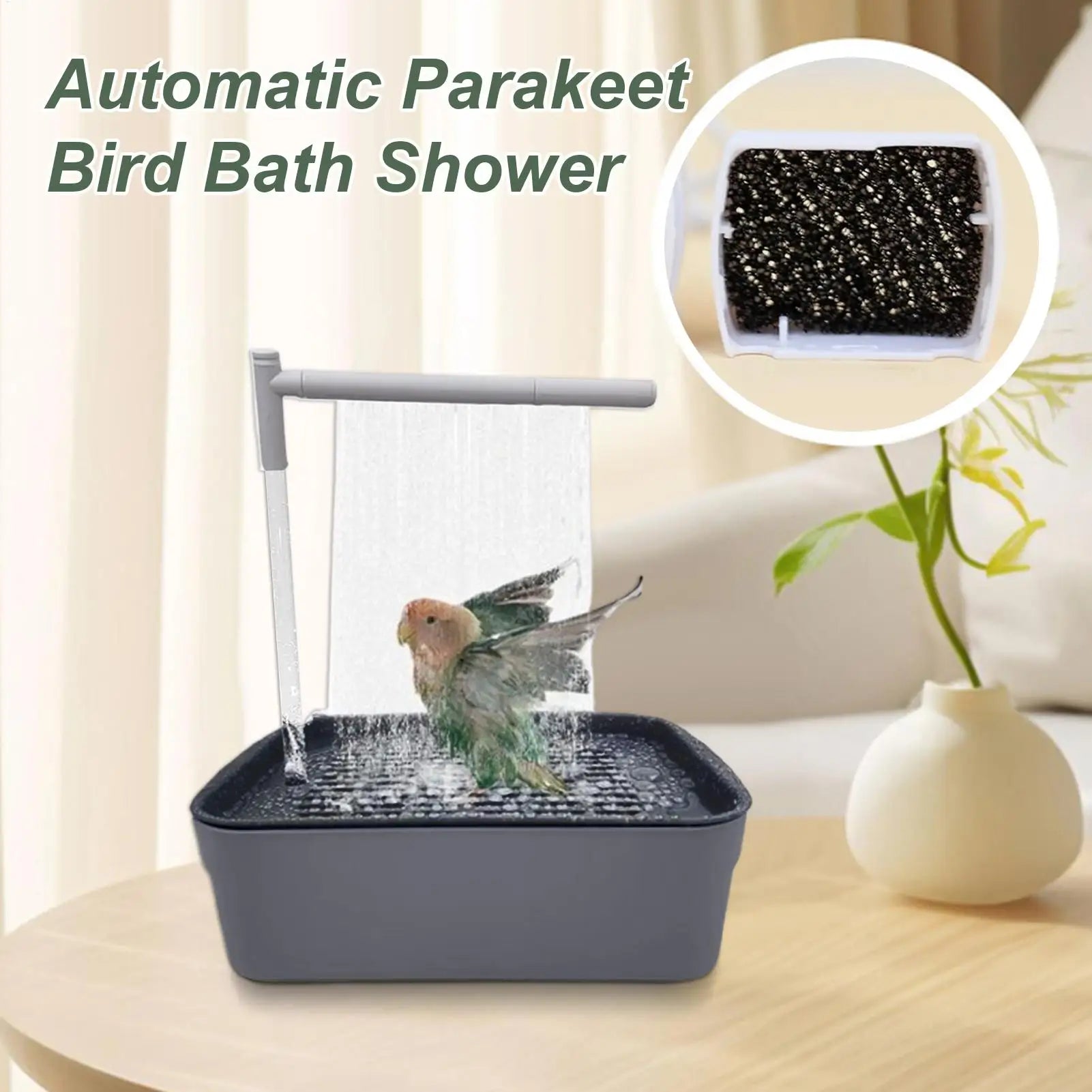 Rechargeable Parrot Shower Bath with Circulating Faucet