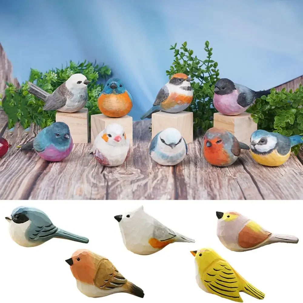 Handmade Wooden Bird Figurine
