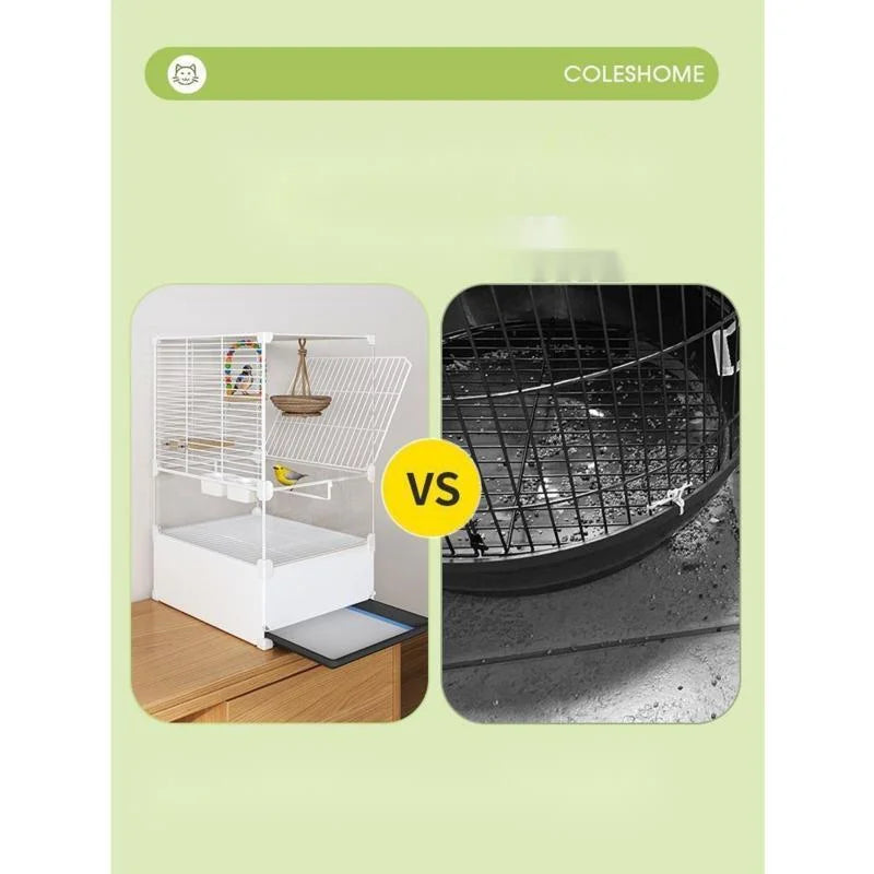 Splash-Proof Parrot Cage