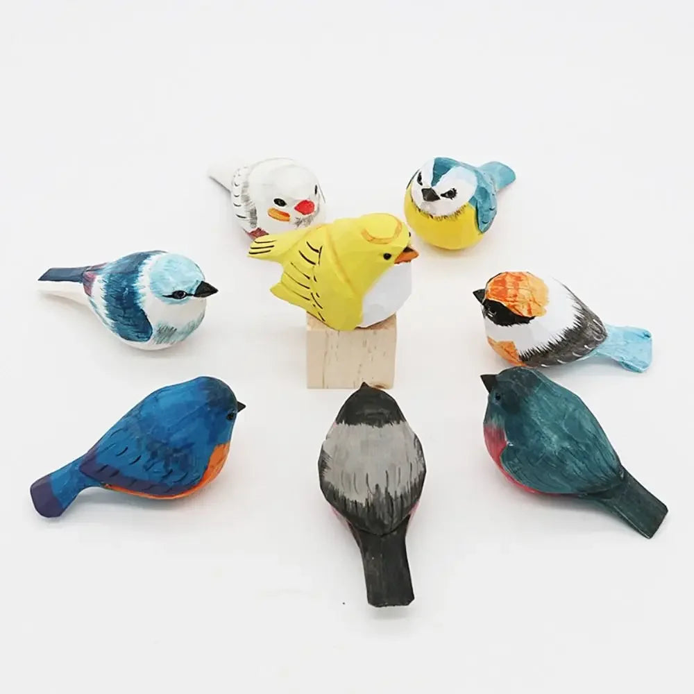 Handmade Wooden Bird Figurine