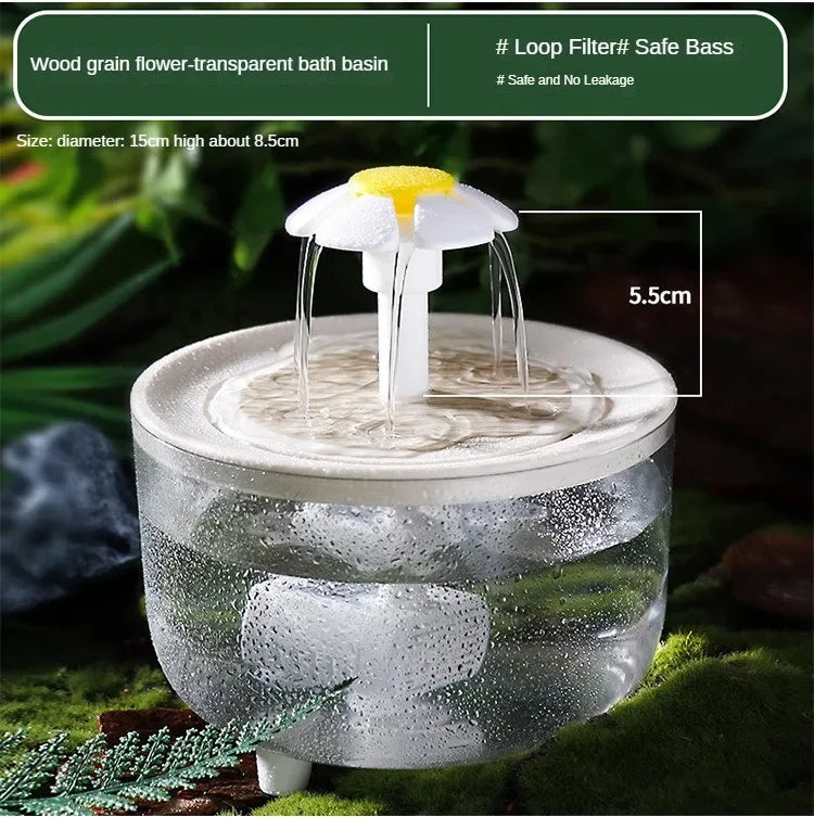 Auto Circulating 2-in-1 Parrot Bath & Water Fountain