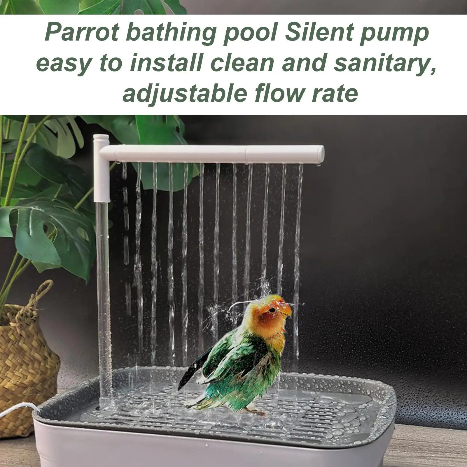 Rechargeable Parrot Shower Bath with Circulating Faucet