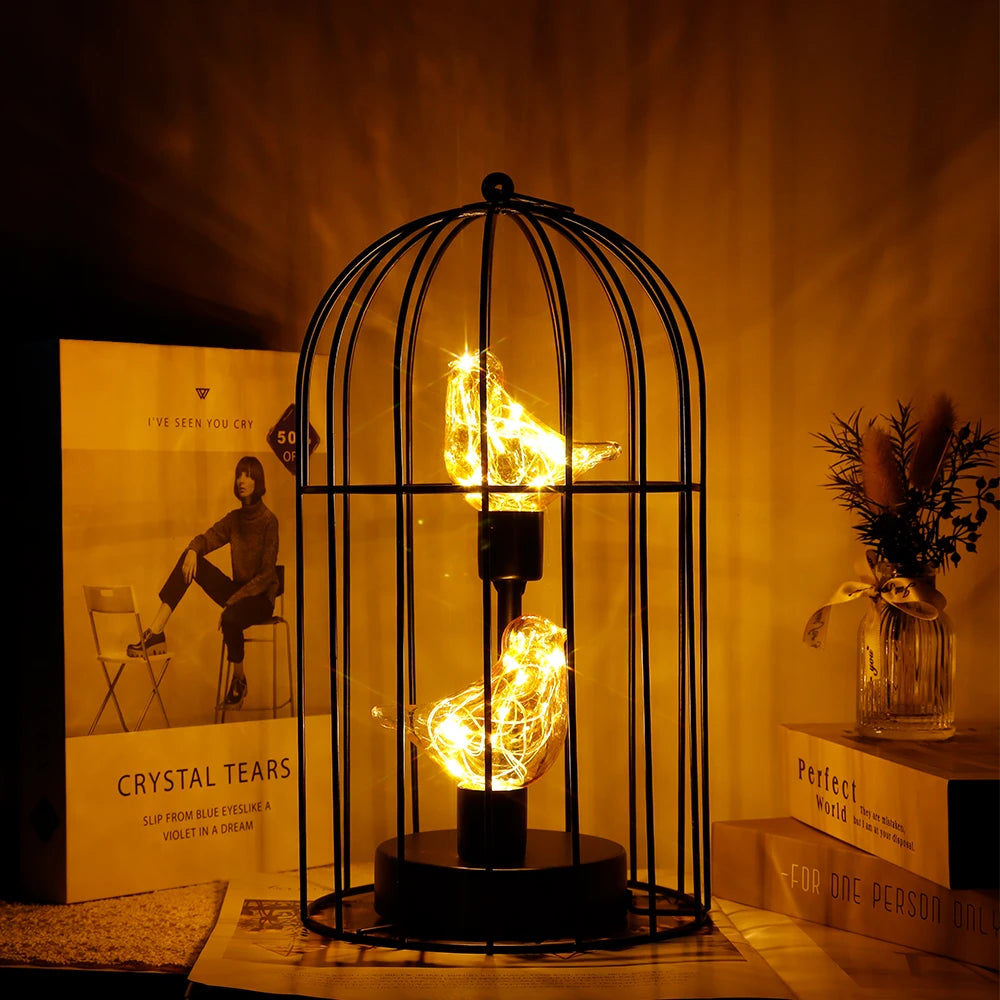 Birdcage Decorative Table Lamp