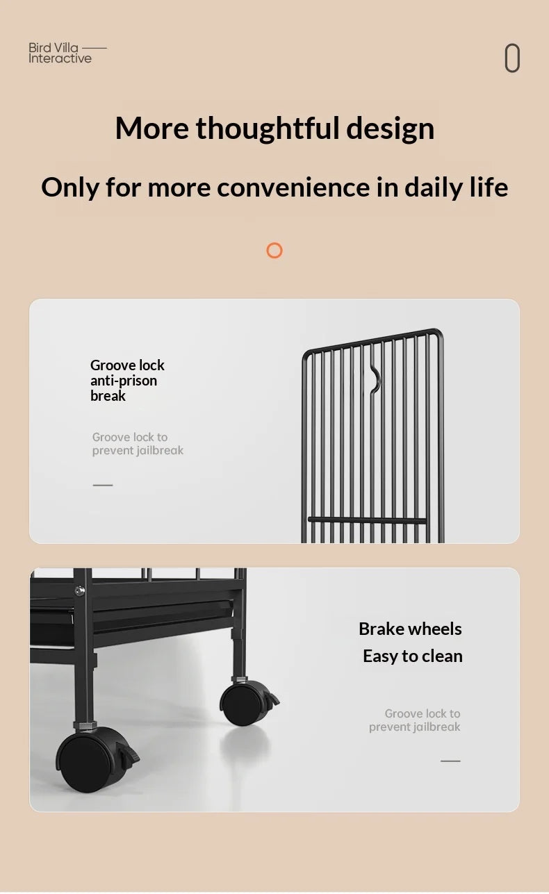 Luxury Powder Coated Breeding Cage - Multi Level