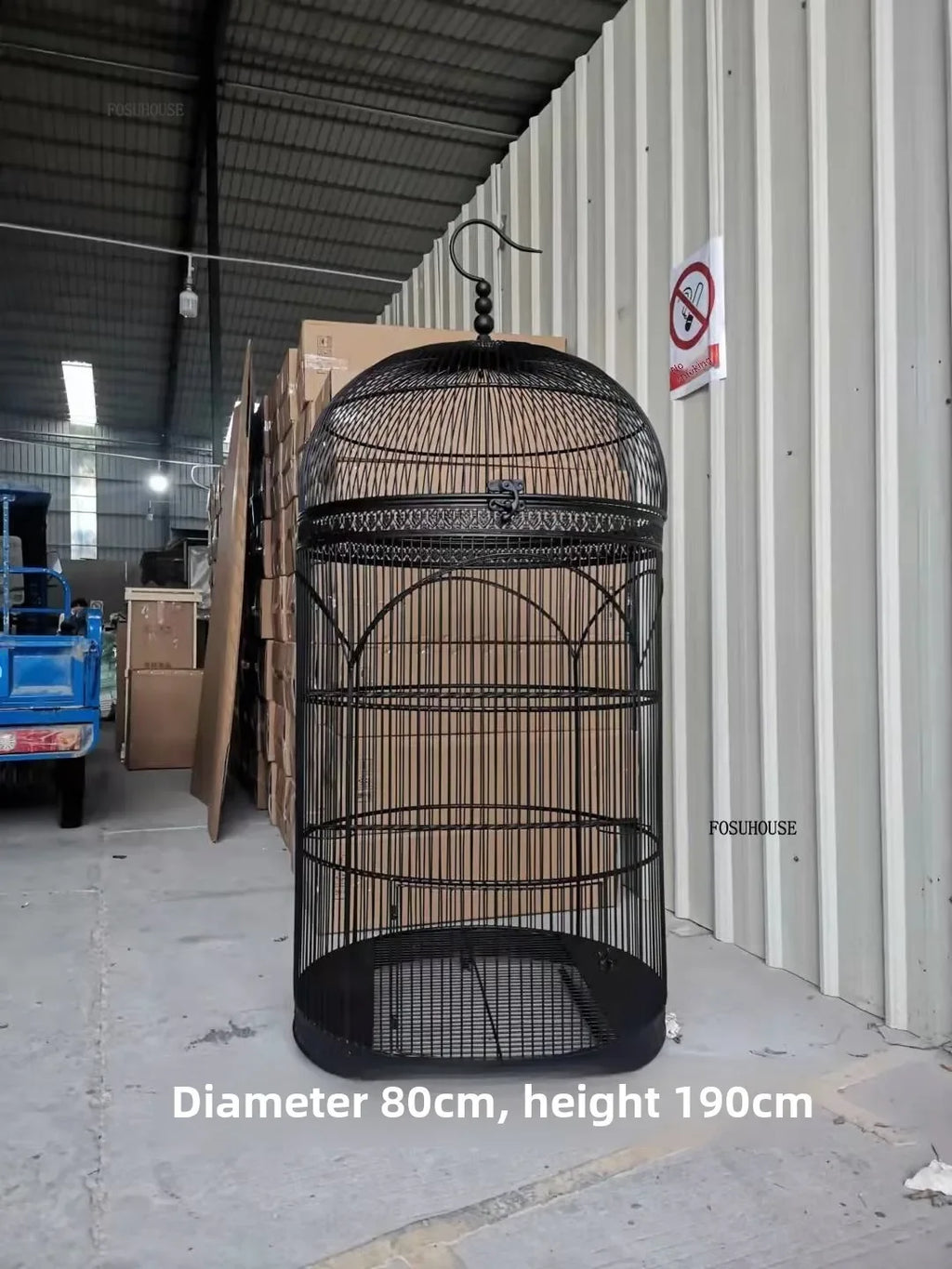 Extra Large Iron Cylindrical Cage - European Retro