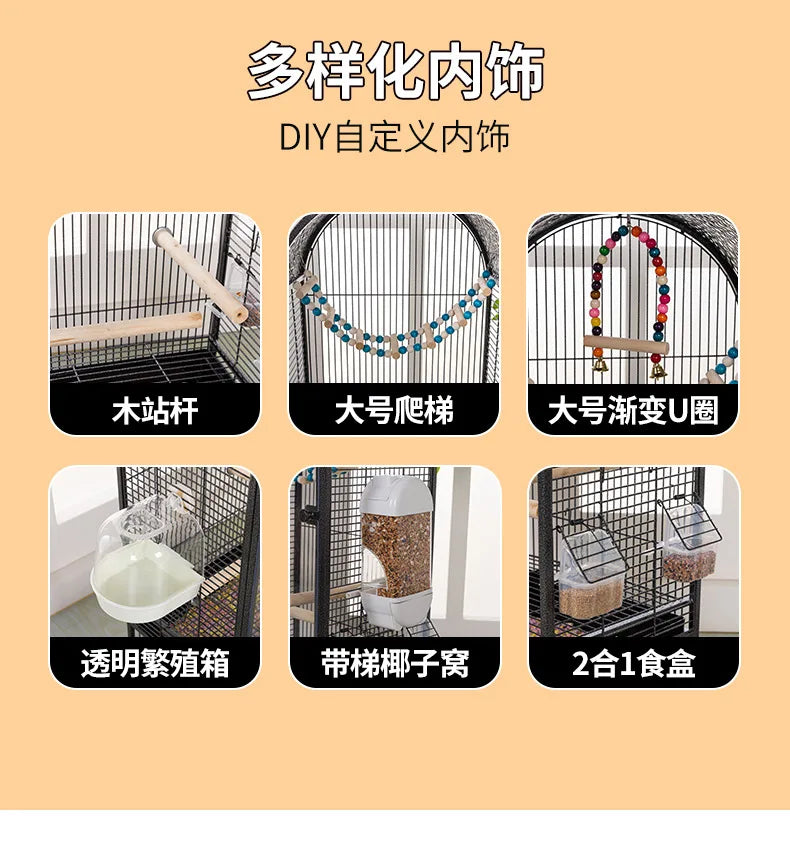 Large Acrylic Parrot Cage