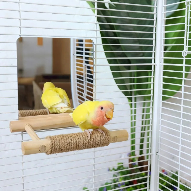 Jute Rope Perch with Mirror