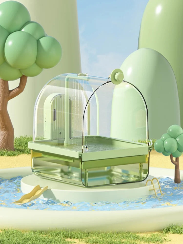 Hanging Bird Bath with Automatic Water Circulation
